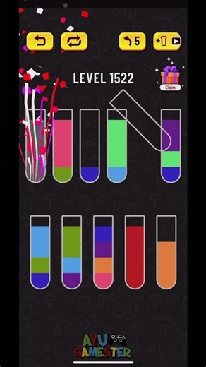 Water Sort Puzzle Level 1522 is a PUZZLE ENGINEER! ⚙️ Build Precision #shorts