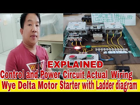 How to Actual wiring connection of wye delta motor starter control and power circuit