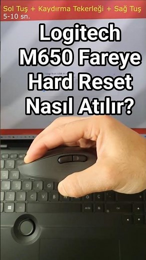 Resetting the Logitech M650(L) mouse. Solving the connection mismatch problem.
