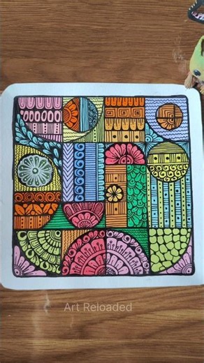 Abstract Painting Art |Oddly satisfying art #acrylicpainting #art #doodleart #zentangleart #painting