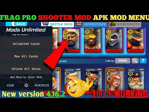 FRAG PRO SHOOTER MOD APK v4.16.2| UNLOCK ALL CHARACTERS & CARDS | UNLIMITED COINS & DIAMONDS |NO BAN