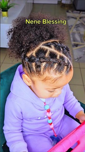 Toddler braided hair transformation 🎀 #kidsbraids #hairgoals