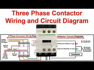 Contactor Wiring and Circuit Diagram | Three Phase Contactor Wiring Diagram Contactor NO NC Working
