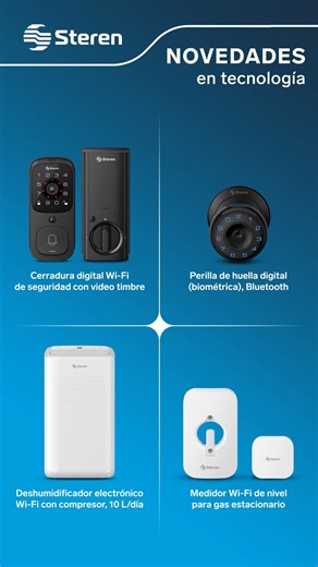 💥 LO NUEVO EN STEREN 💥 Descubre a los recién llegados 👉 https://bit.ly/4pho1Be Tenemos las mejores #SolucionesEnTecnología como el Deshumidificador electrónico Wi-Fi con compresor, 10 L/día; el Radio intercomunicador profesional de doble banda, hasta 1500 m de alcance, con teclado y display y muchas cosas más. | Steren México