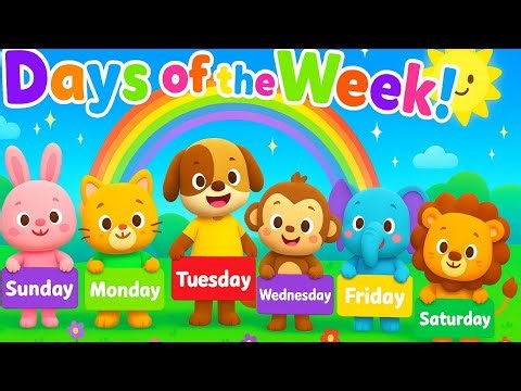 Learn Days of the Week with Cute Animals | Fun Kids Rhyme | 3D Animated Song