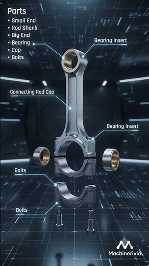 How Does a Connecting Rod Work? ⚙️ Types, Parts & Working Explained in 3D Animation