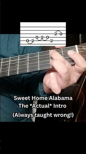 Sweet Home Alabama Intro Easy Guitar Lesson