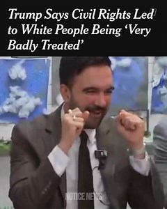 The right-wing fantasy that white men are the REAL victims of discrimination got another huge boost when Trump claimed that civil rights protections left white people “very badly treated.” The comments came in a New York Times interview and underline his administration’s ongoing effort to dismantle diversity protections and weaponize the federal government against them. Trump is leaning fully into the narrative that civil rights — won through generations of Black struggle — somehow oppress white