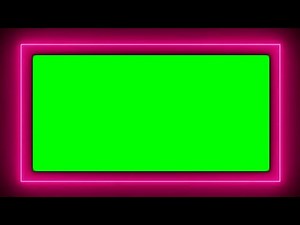 colourful Neon Border Frame Animation Green Screen video HD