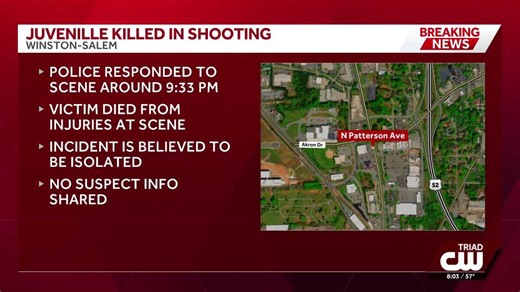 Winston-Salem police: Juvenile shot, killed on North Patterson Avenue