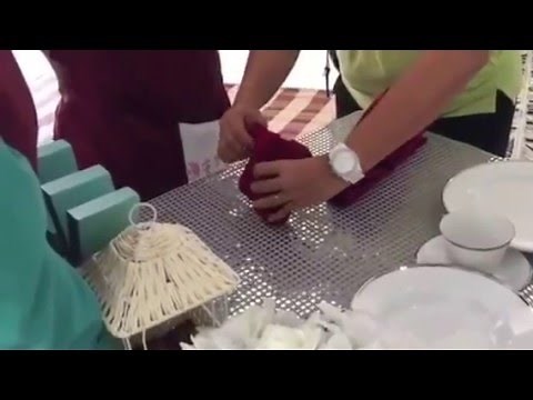 Reception table set up for Bride & Groom