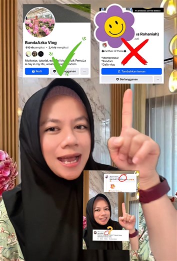 392K views · 13K reactions | Tutorial Cara menambahkan kata ikuti di profil dan dibelakang nama kita Agar orang lain mudah mengikuti kita #fbpro #fypvod #jangkauanluas #tranding #viral | BundaAzka Vlog | Facebook