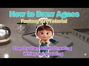 How to Draw Agnes from Despicable Me🎀🎨 – Easy Step-by-Step Cartoon Tutorial💜
