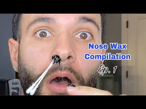 Barber does Nose Waxing Compilation on clients Ep.1!!! Painful or nah!??