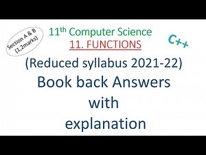 11th computer science chapter 11 |book back answers | reduced syllabus | choose and short answers