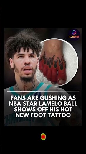 🚨😳🔥 LaMelo Ball Shows Off New Foot Tattoo #lamelloball #nba #shorts