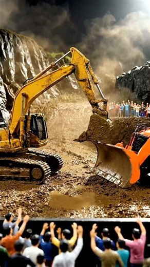 Tiny Titans of Mud: Epic RC Excavator & Bulldozer Showdown! 🚧
