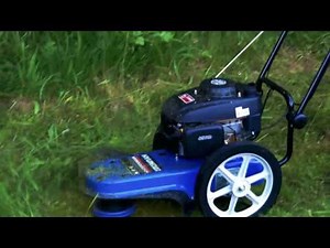 Hyundai Petrol Push Field Grass Trimmer/Strimmer HYFT56 In Use