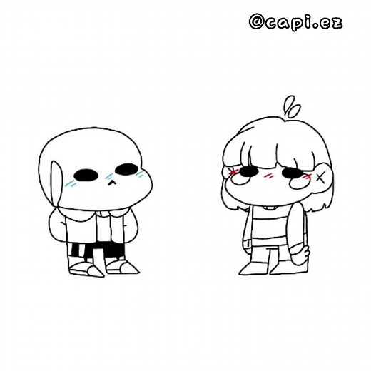 Cute Chara x Sans Edits and Comics! ❤️
