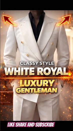 White Luxury Suit 🤍 | Ultimate Gentleman Style 🔥 #shorts”