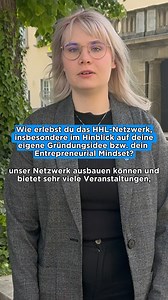 欄 Wie stärkt das HHL-Netzwerk den Unternehmergeist? Marie teilt, wie...