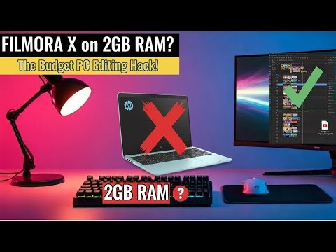 Filmora X on Low-End PC! ⚡️ How to Install & Edit Videos on 2GB RAM/Celeron Laptop (HP Stream)
