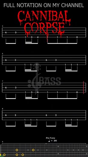 Make Them Suffer 𝄢 Cannibal Corpse #chamisbass #basstabs