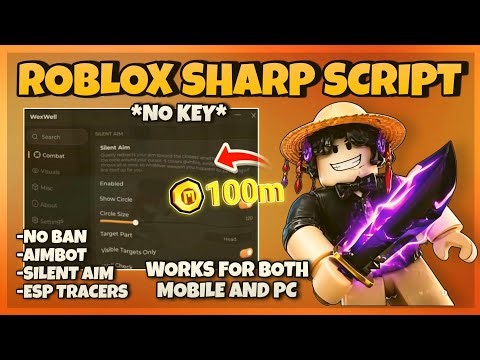 🌸SHARP Script **NO KEY** Silent-Aim + Legit Aimbot, ESP Box Chams, No Ban Undetected🗡