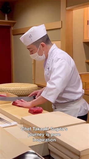 Michelin-Star Sushi Master! 🍣✨ Chef Takaaki Sugita’s journey from a young cook to sushi legend is unreal! His precise slicing and perfect nigiri drops leave diners in awe! From Tokyo to a sushi haven—this is artistry at its finest! 🔥 #SushiSugita #MichelinStar #SushiArt | Markjohn Flores