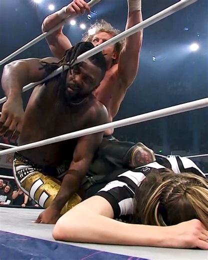 Aubrey Edwards got caught in the crossfire 😳 | All Elite Wrestling