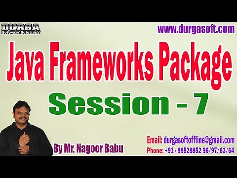 Java Frameworks Package tutorials || Session - 7 || by Mr. Nagoor Babu On 06-02-2023 @8:30AM IST