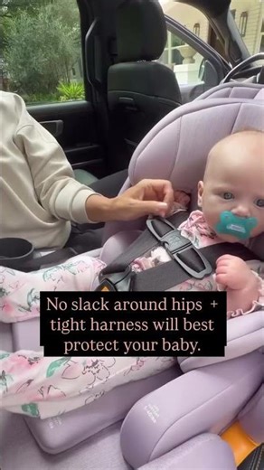 How tight should a car seat harness be? TIGHT. 🙌