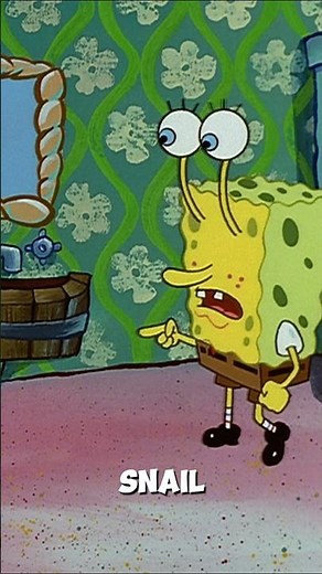 SPONGEBOB TURNS INTO A SNAIL 🧽🐌 SpongeBob SquarePants #spongebob