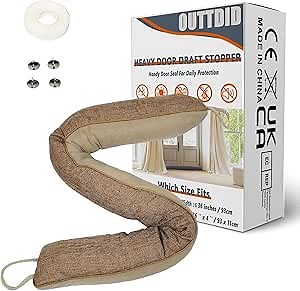 Door Draft Stopper 36 Inches Length x 4 Inches Width, Weighted Under Door Noise Blocker, Heavy Duty Under Door Draft Blocker Bottom Door Seal Noise and Air, Door Guard Saving Energy - Yellow