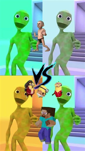 Alien dance👽1vs1vs1vs1 dancing battle #alienremix #dancemoves #spiderman