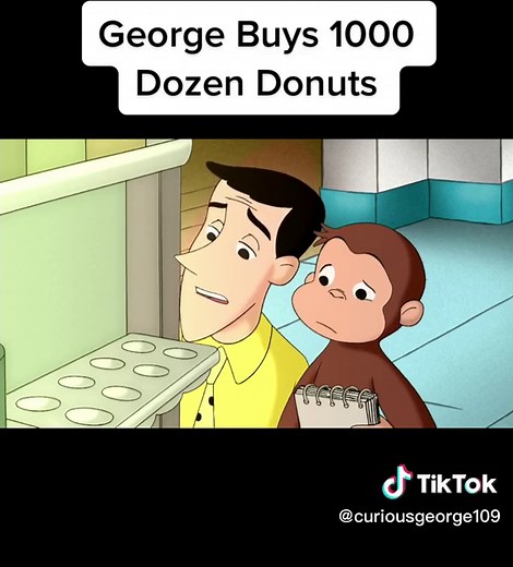Curious George Clip #curiousgeorge #donuts #cartoon #dozen #cartoons #funnyvideos #fyp #foryou #euan #euanmarshall #euanmarshallem #marshall #tiktok