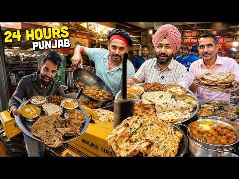 24 Hours PUNJAB Food Exposing | 5 Places, 30+ Items 2AM to 10PM! ELITE Indian Street Food Worth It?