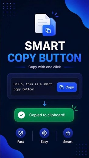 Smart Copy Button in jQuery | Real Website Feature #coding #shorts