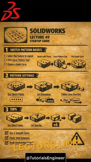 SOLIDWORKS #LECTURE 49 BEGINNER: #solidworks #eduction #3D #Drawing #academy @TutorialsEngineer