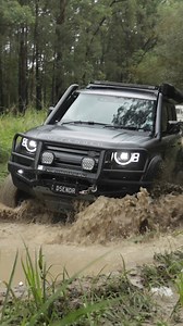 V8 Land Rover Defender full noise! This Petrol V8 is an extremely capable rig with a big stance and the looks to follow! #4x4australia #landrover #defender | 4X4 Australia