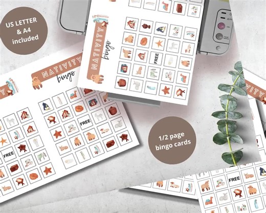 Nativity Bingo Printable – Bible Bingo Game for Kids – 50 Unique Cards – Christian Christmas Game – Instant Download - Etsy Australia
