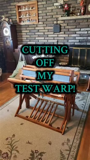 Cutting off my first ever floor loom weaving! Earlier today I finished weaving the small test warp on the refurbished 4 shaft Pendleton floor loom. My beat and selvages are still inconsistent but I am feeling comfortable at the loom and I'm ridiculously proud of this little skinny strip of handwoven web I've created. It still needs wet finishing and then I'm thinking I might use some of the finished cloth to make a few ornaments. We'll see. Another excitment in getting the test warp off of the l