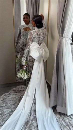 Most Elegant Sheer Wedding Dress✨ A Bridal Dream in Sheer Perfection🤩🤩 #weddingdress