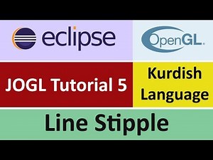 JOGL Tutorial 5 - Line Stipple in eclipse - Kurdish Language