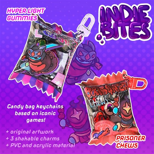 Indie Bites | Candy Bag Keychains | Dead Cells, Hyper Light Drifter - Etsy