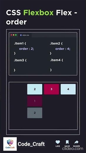 🔥 CSS Flexbox order Property Explained in 30 Seconds