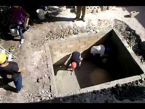 building the septic tank