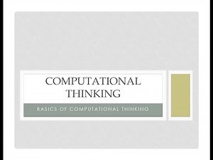 Computational Thinking||Basics of Computational Thinking in 4 Minutes||