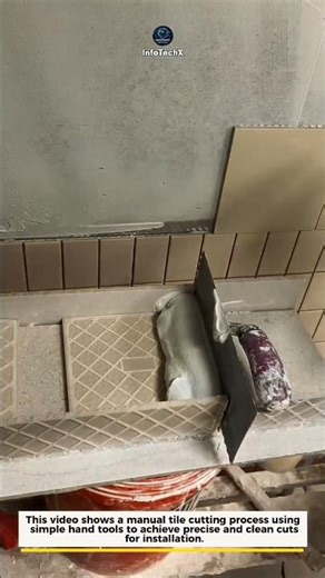 Manual Tile Cutting Jig for Precise Ceramic Cuts #TileCutting #DIYTools #Construction