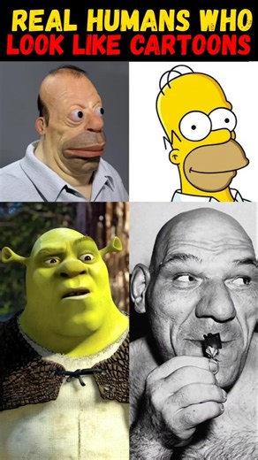Real Humans Who Look Like Cartoon Characters 😲 #shorts #cartoon